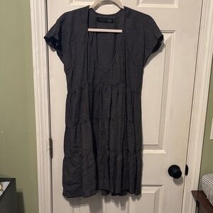 Christy Dawn Black and White Midi Dress